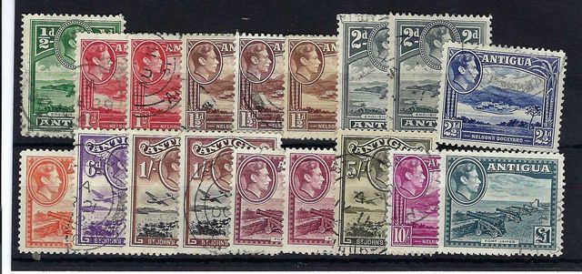 Image of Antigua SG 98/109 FU British Commonwealth Stamp